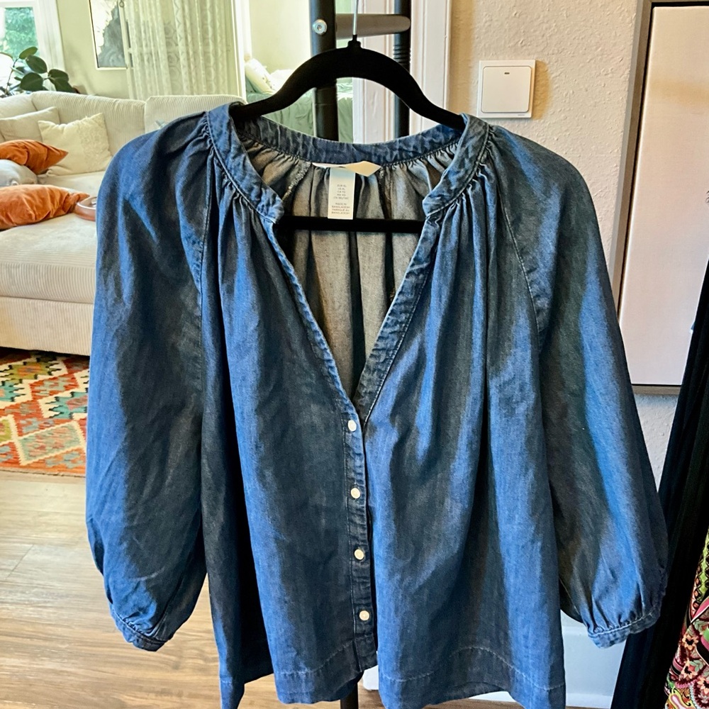 Blue Denim Women's Top